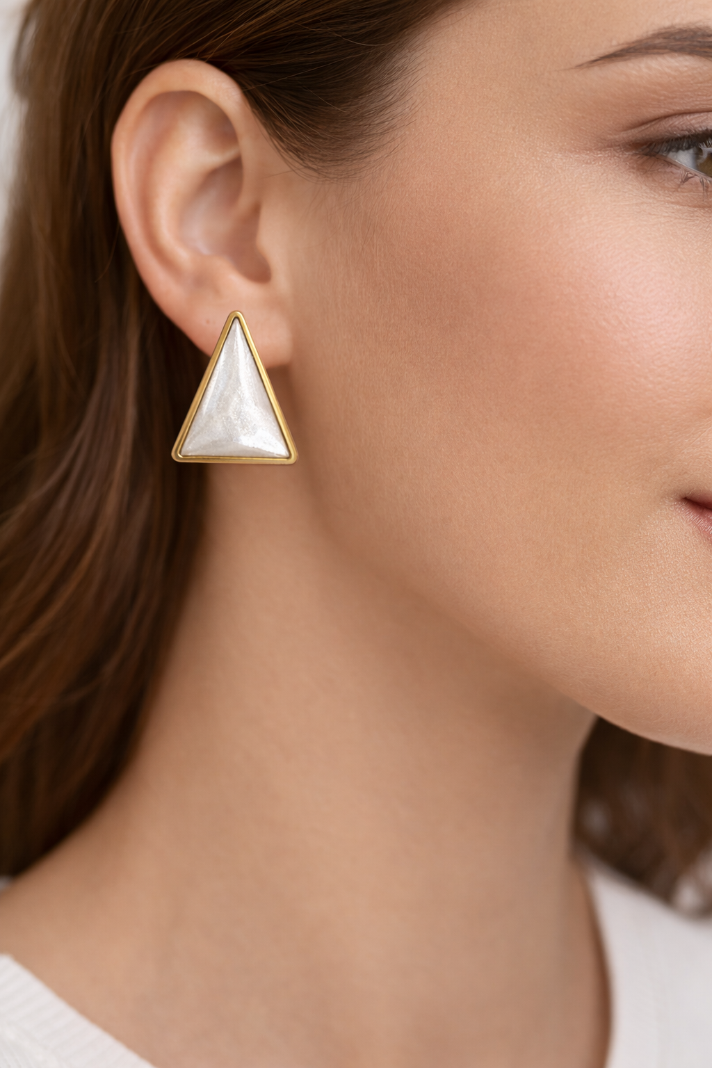 Boucles d’oreilles acier inoxydable doré PRISMA | WIP