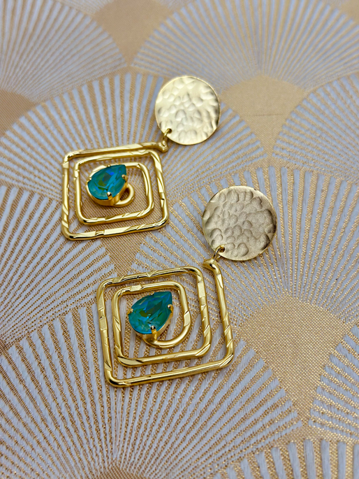 Boucles double Losanges Cristal - FOBE