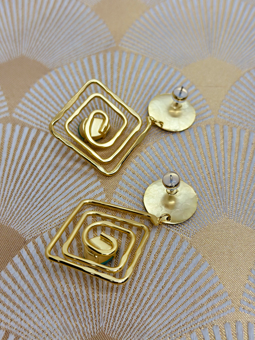Boucles double Losanges Cristal - FOBE