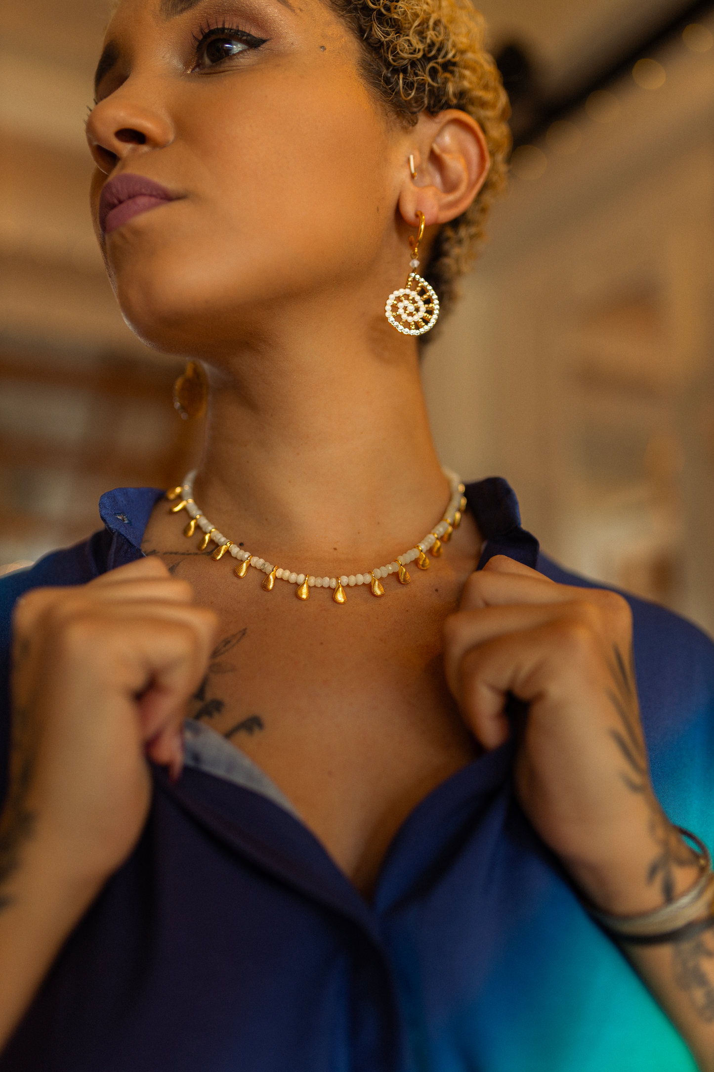 Nautilus earrings