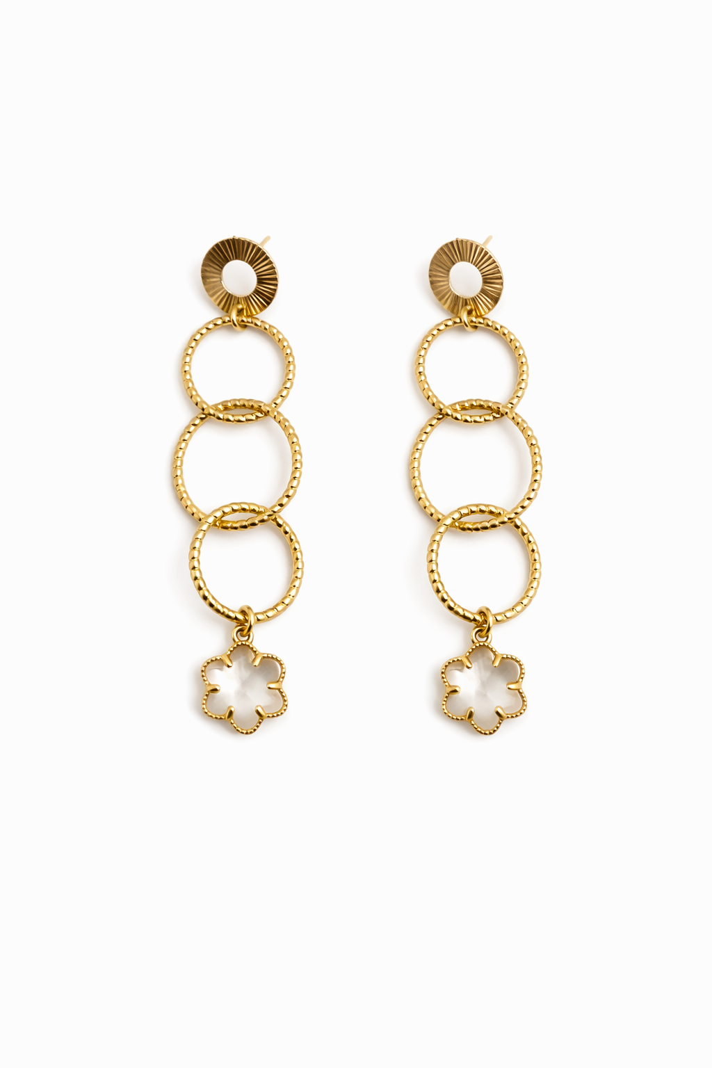 Boucles d'oreilles acier inoxydable doré HAZEL femme | WIP