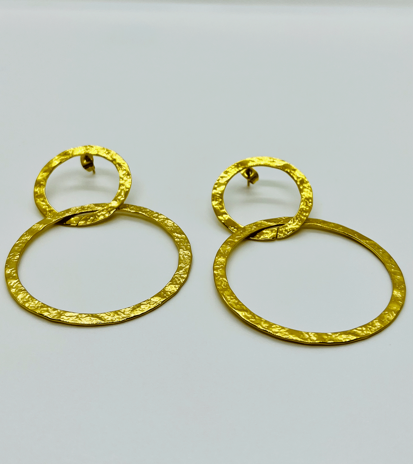 Boucles Doubles cercles martelés