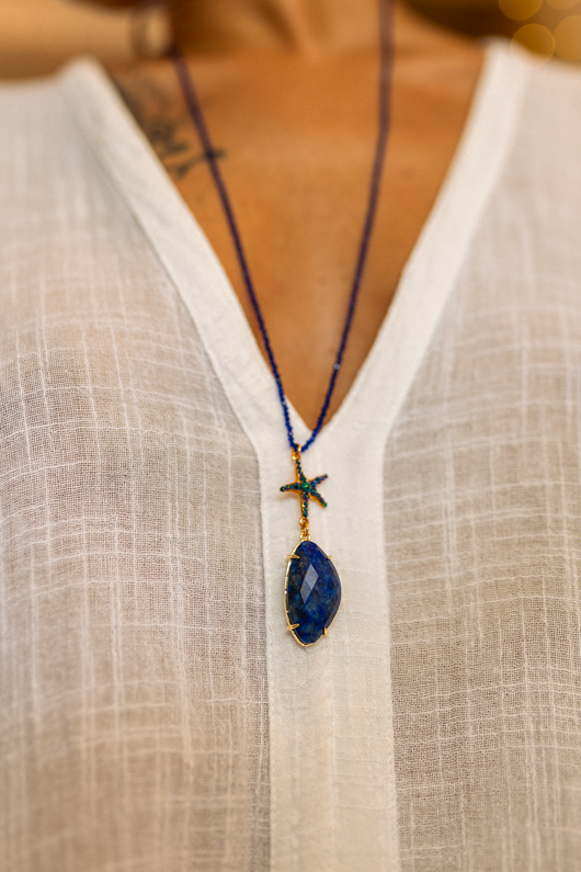 Multi-bead long necklace