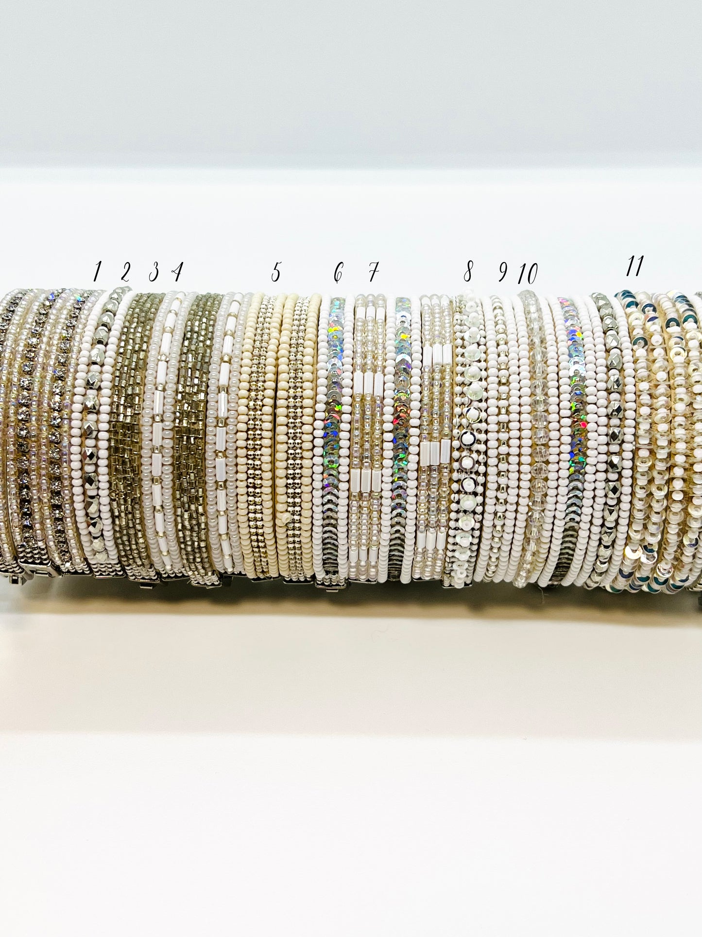 Bracelet de perles fermoirs argentés