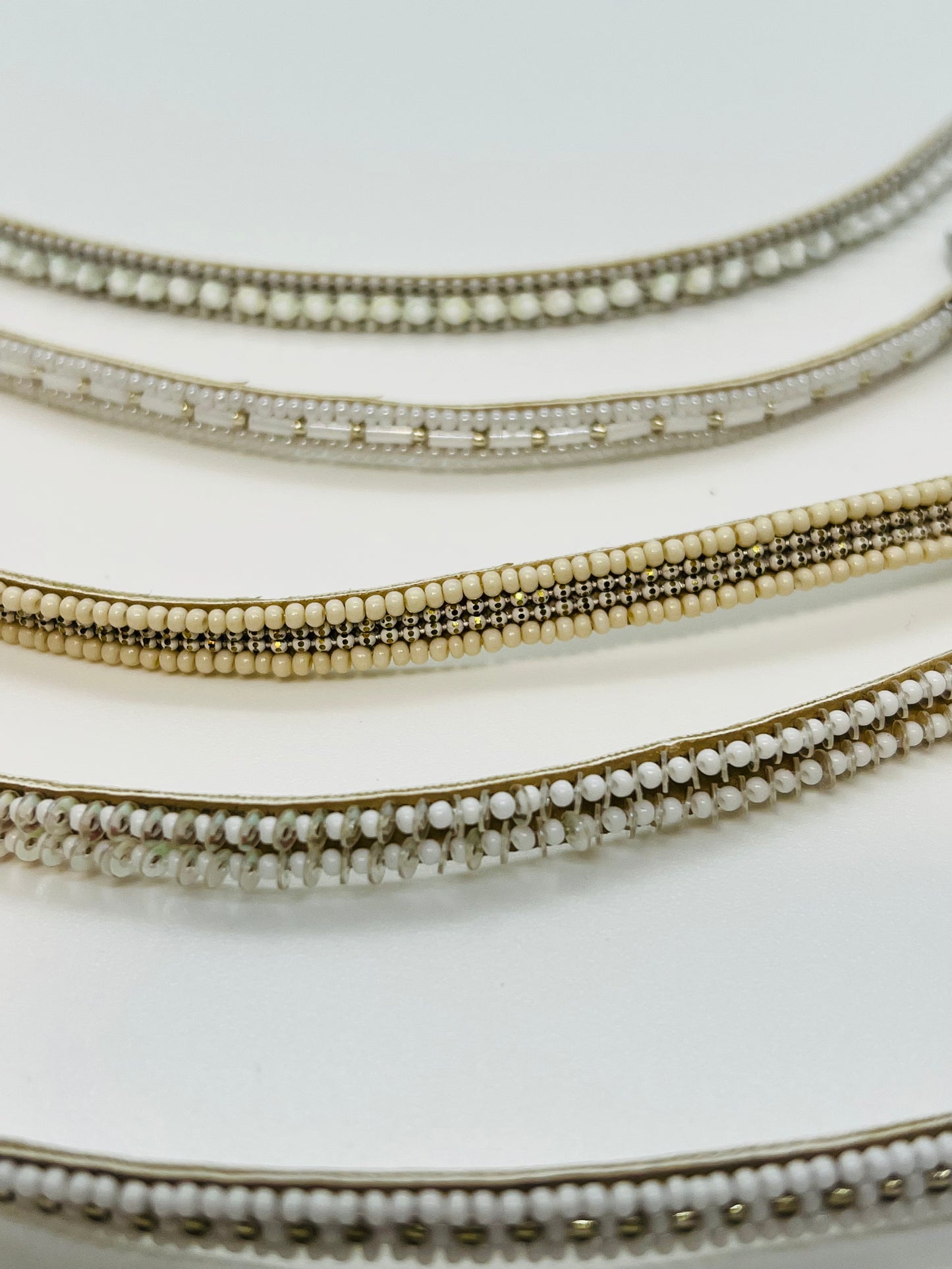 Bracelet de perles fermoirs argentés