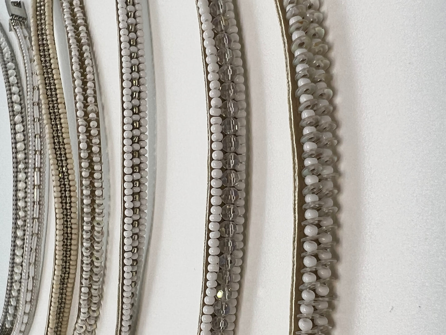 Bracelet de perles fermoirs argentés