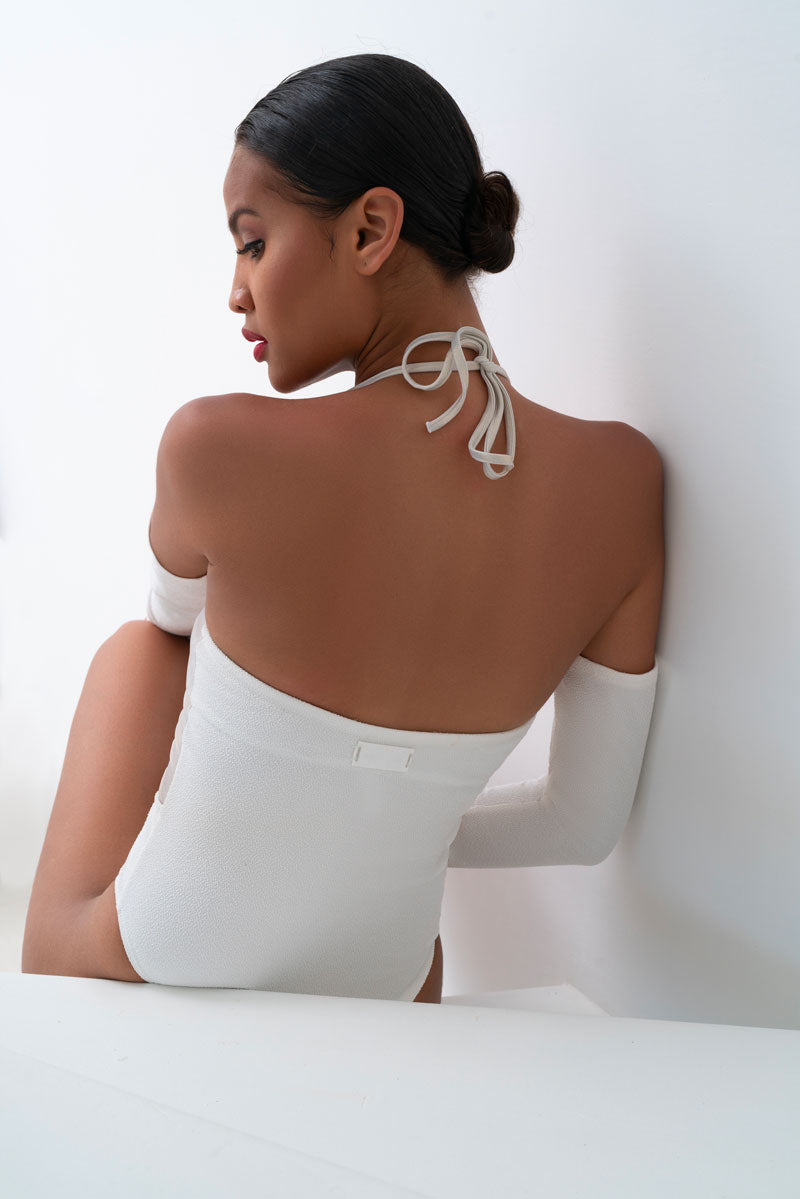 One-piece strapless swimsuit cylia gold -36/38/40