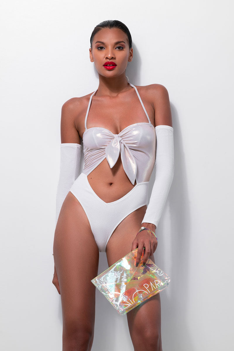 One-piece strapless swimsuit cylia gold -36/38/40