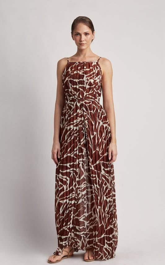 Giraffe Pleated Cover-Up Dress