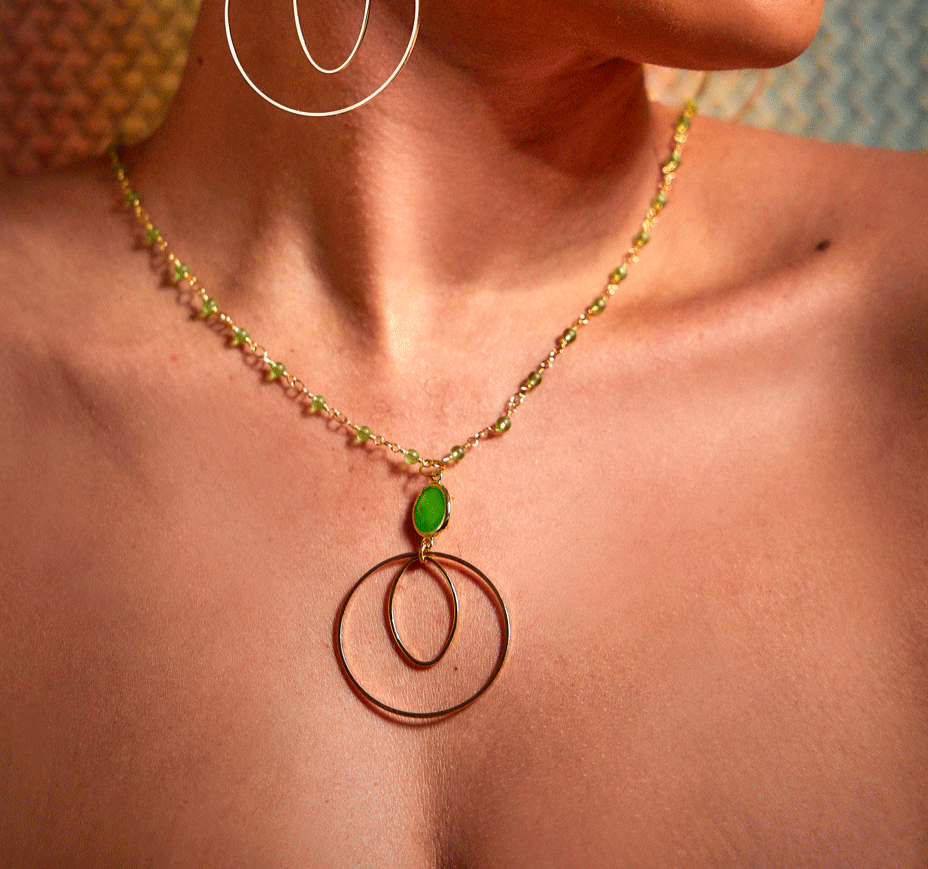 Sautoir Médaille Double cercles