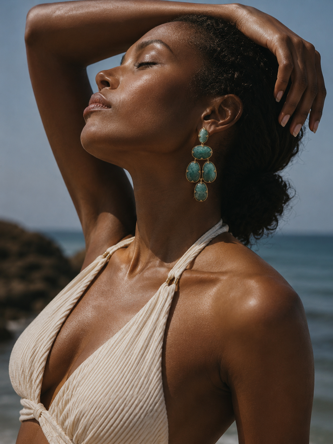 KALIMA earrings in gold-tone stainless steel | WIP