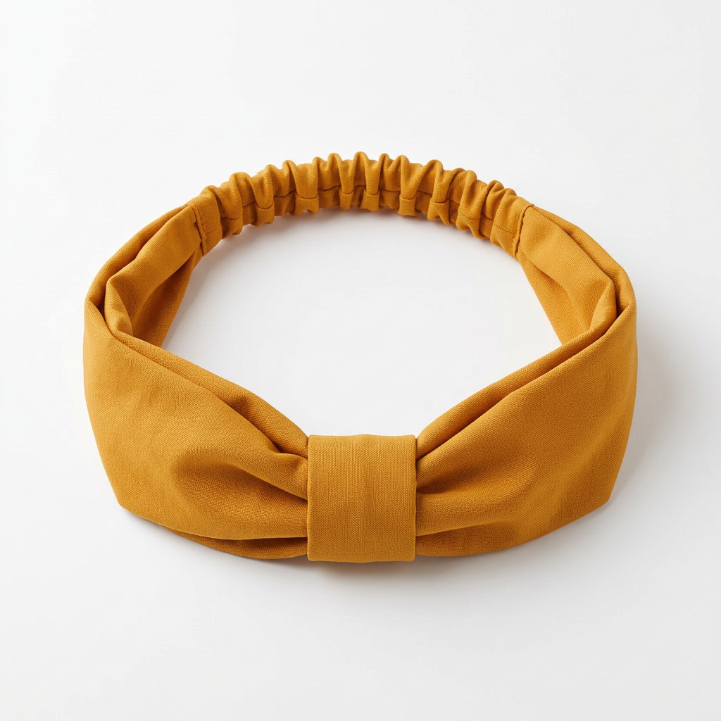 bandeau moutarde wi paris lycra headband femme twist elastique cheveux ete