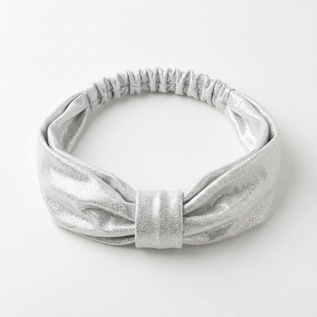 bandeau silver moon wi paris argent irise lycra headband femme plage