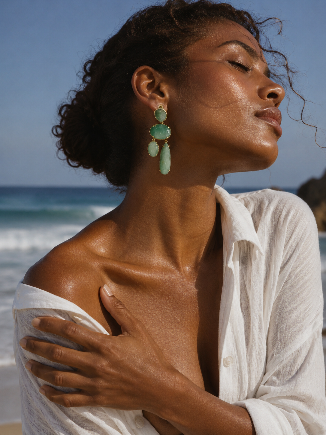 KALIMA earrings in gold-tone stainless steel | WIP