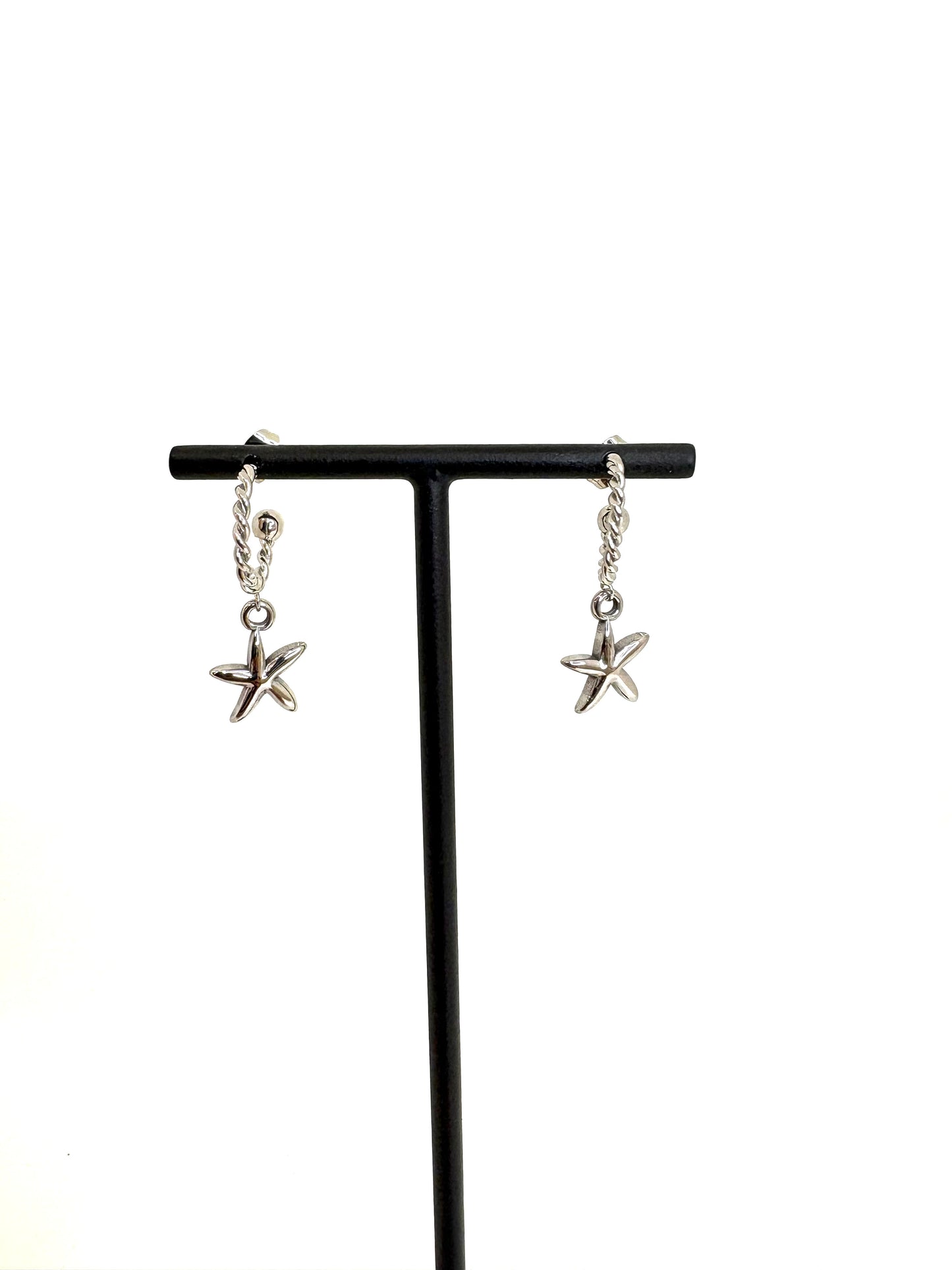 Boucles d’oreilles acier inoxydable argenté waterproof STARLIGHT femme étoile de mer