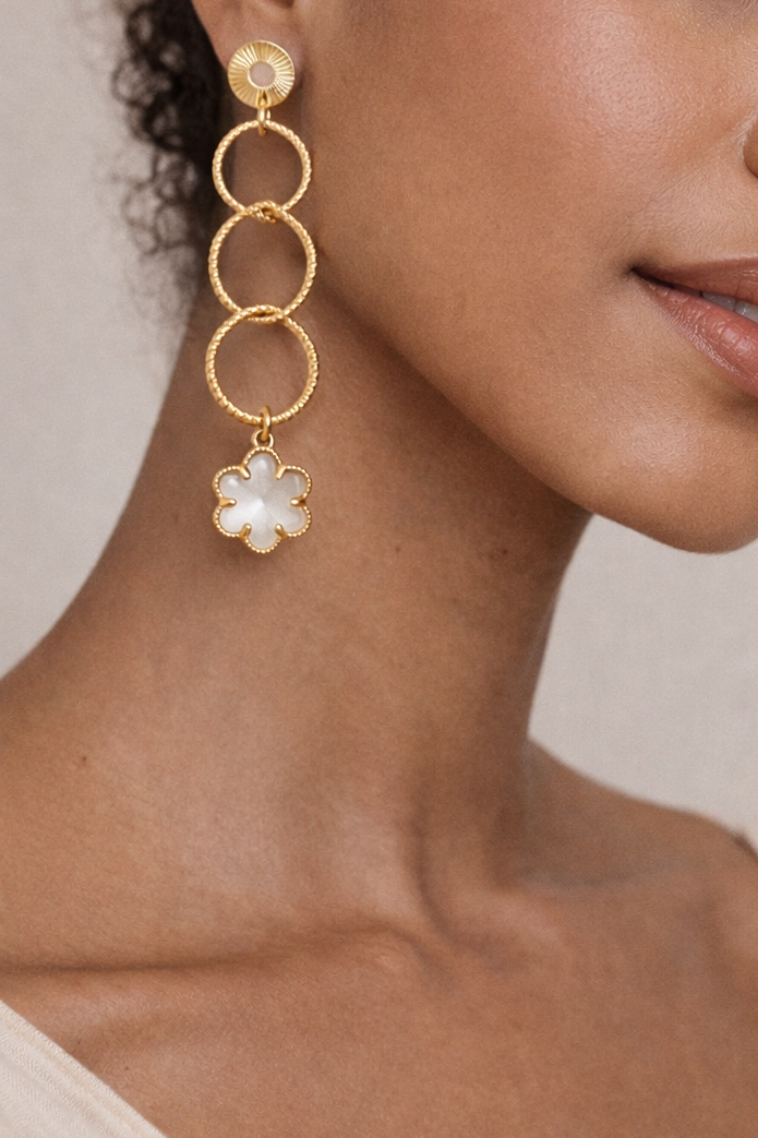 Boucles d'oreilles acier inoxydable doré HAZEL femme | WIP