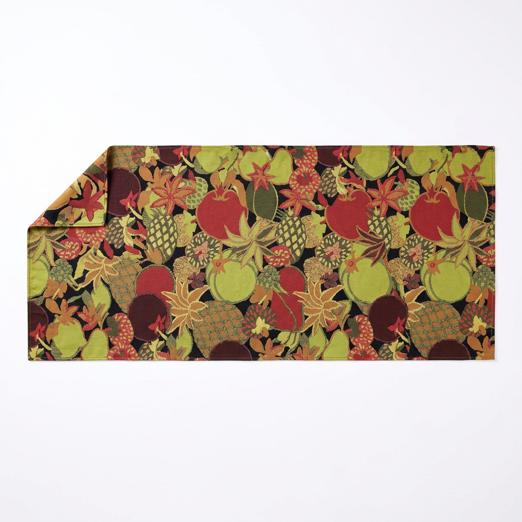 pareo tuttifrutti wi paris vert tropical imprime fruits exotiques multicolore plage femme