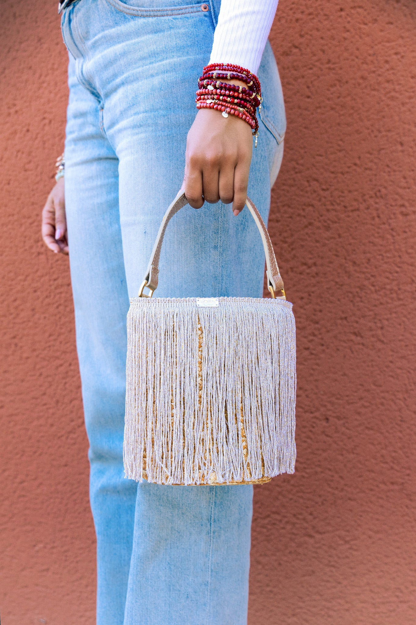 Bucket bag with fringes Caterina Bertini CB