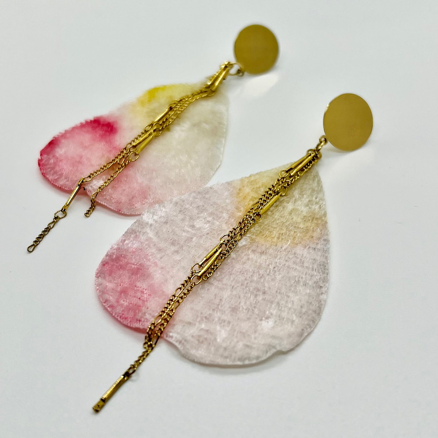 Velvet petal earrings