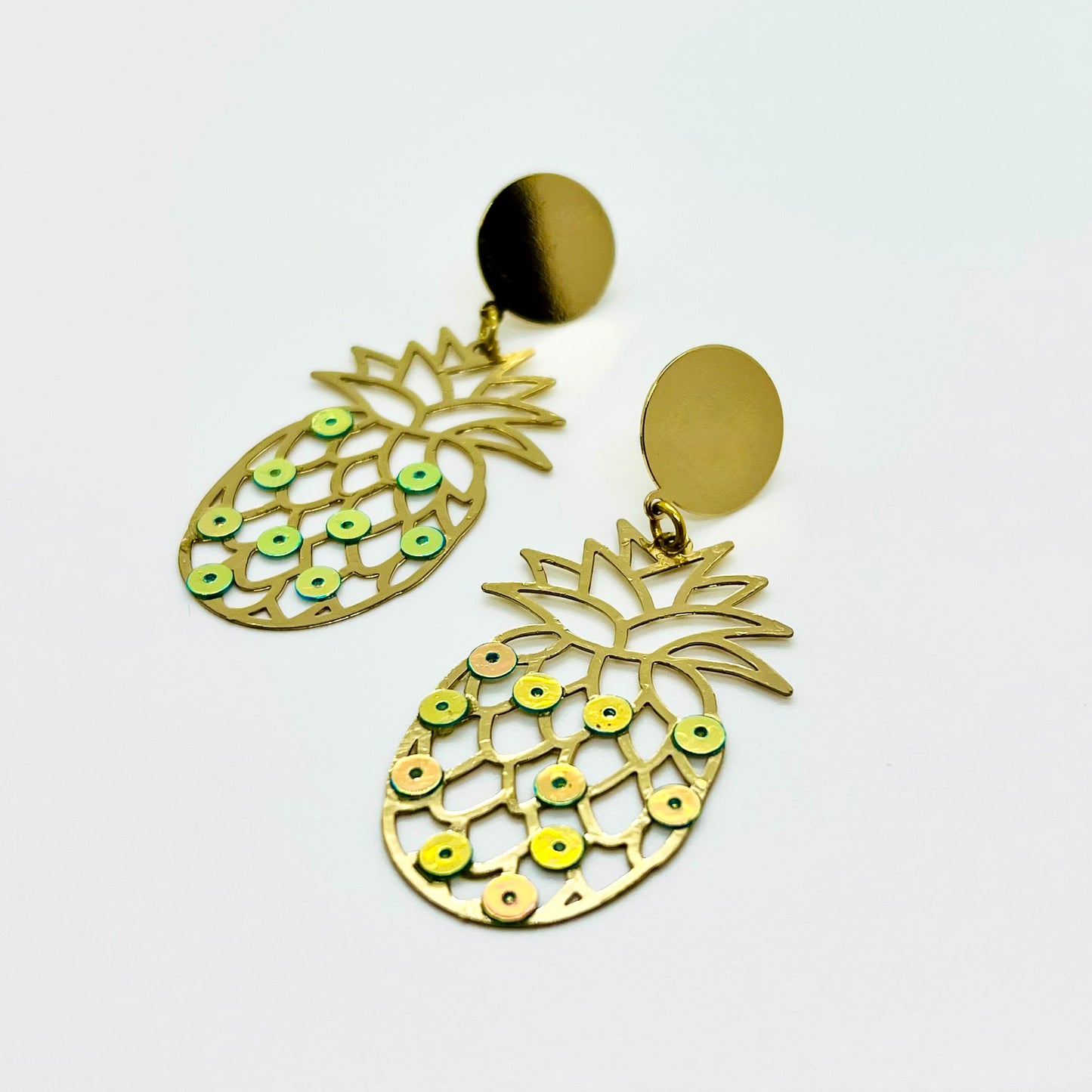 Glitter pineapple earrings