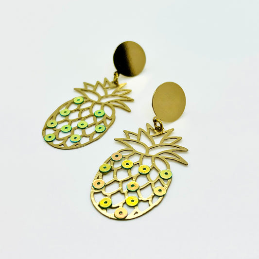 Boucles WIP ananas paillettes